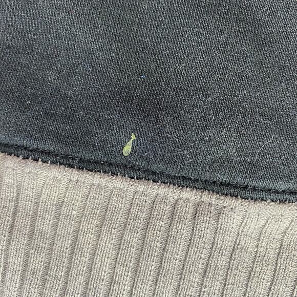 Quicksilver Hoodie Men’s Large Logo Graffiti Ribbed Casual Skater Black Grey - Picture 6 of 13